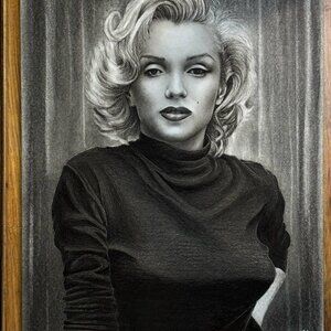 Original Charcoal Marilyn Monroe Drawing